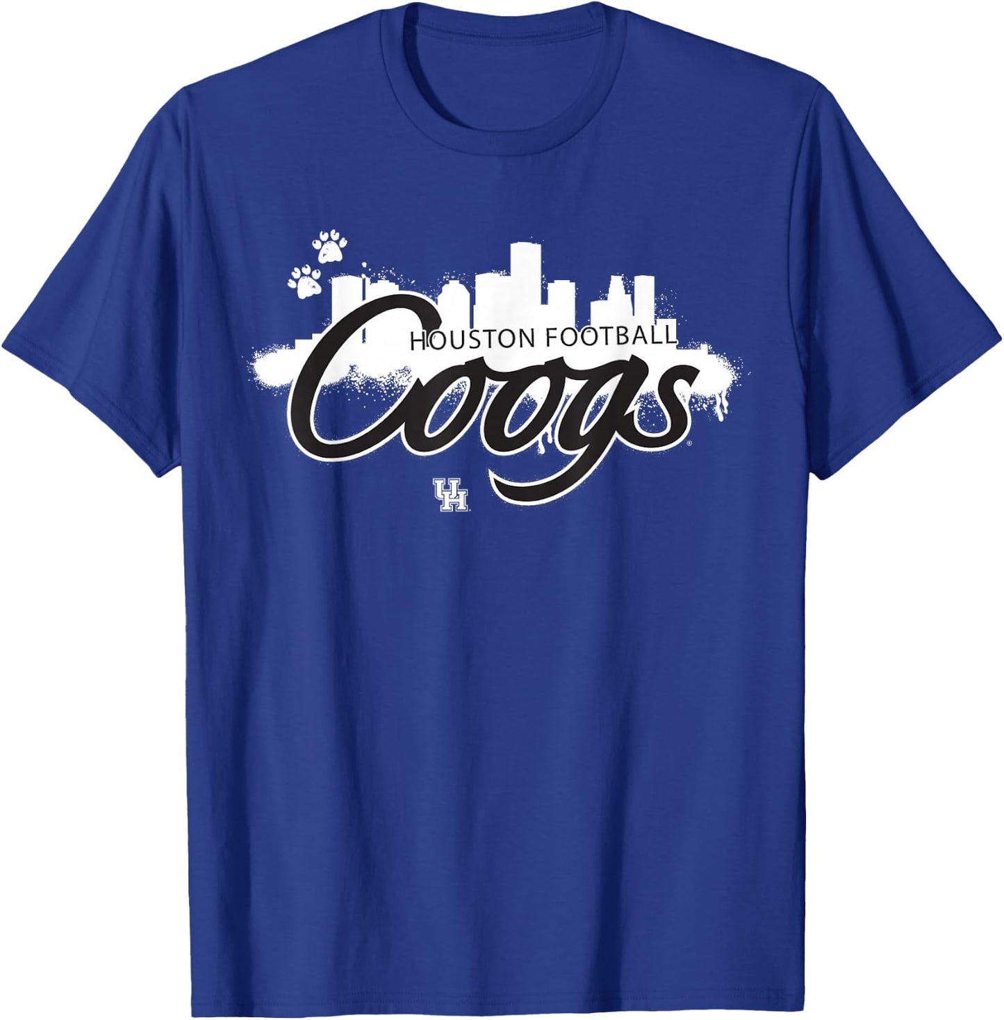 University of Houston Black Out Skyline | Houston Cougars T-Shirt - T-Shirt | Royal