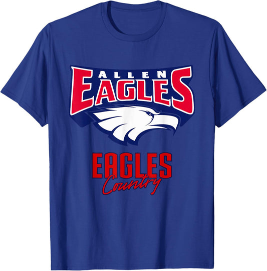 Allen Eagles Logo Country HS T-Shirt - T-Shirt | Royal