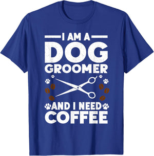 Cool Dog Groomer Art Women Dog Grooming Pet Groomer T-Shirt - T-Shirt | Royal