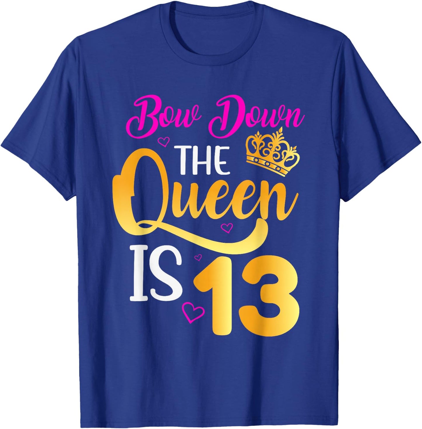 13th Birthday Girls 13 Years Official Teenager Birthday T-Shirt - T-Shirt | Royal