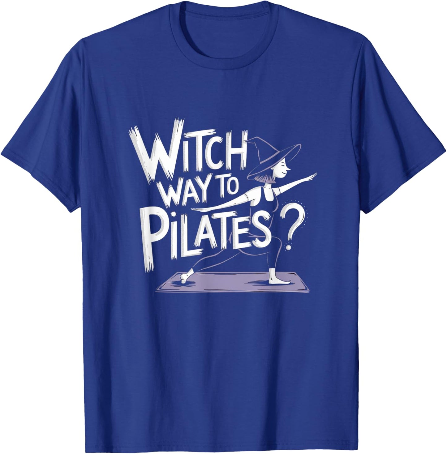 Witch Way to Pilates Funny Halloween Pilates Yoga Reformer T-Shirt - T-Shirt | Royal