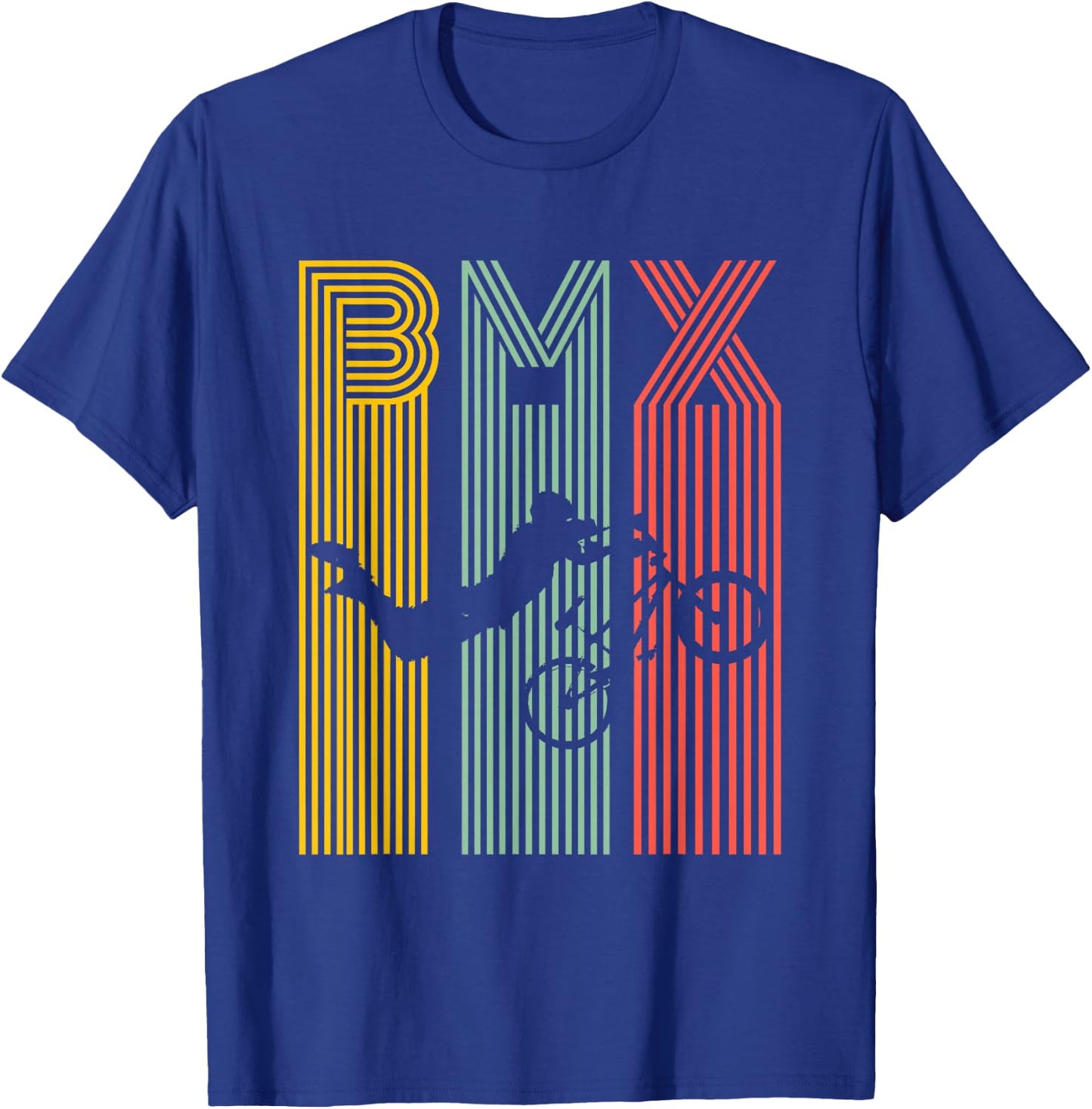 BMX Vintage Bike Bicycle Racing Stunt T-Shirt - T-Shirt | Royal