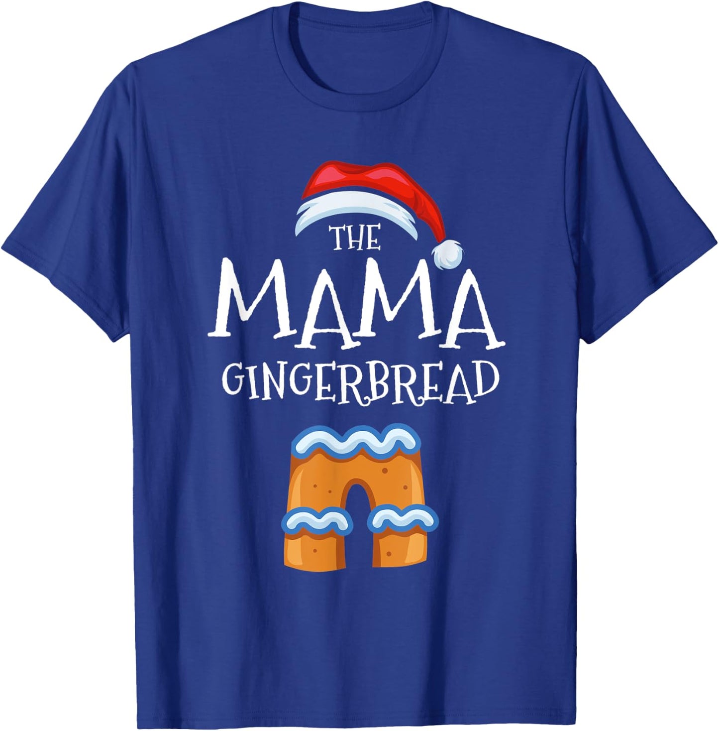 Mama Gingerbread Family Matching Group Christmas Pajama T-Shirt - T-Shirt | Royal