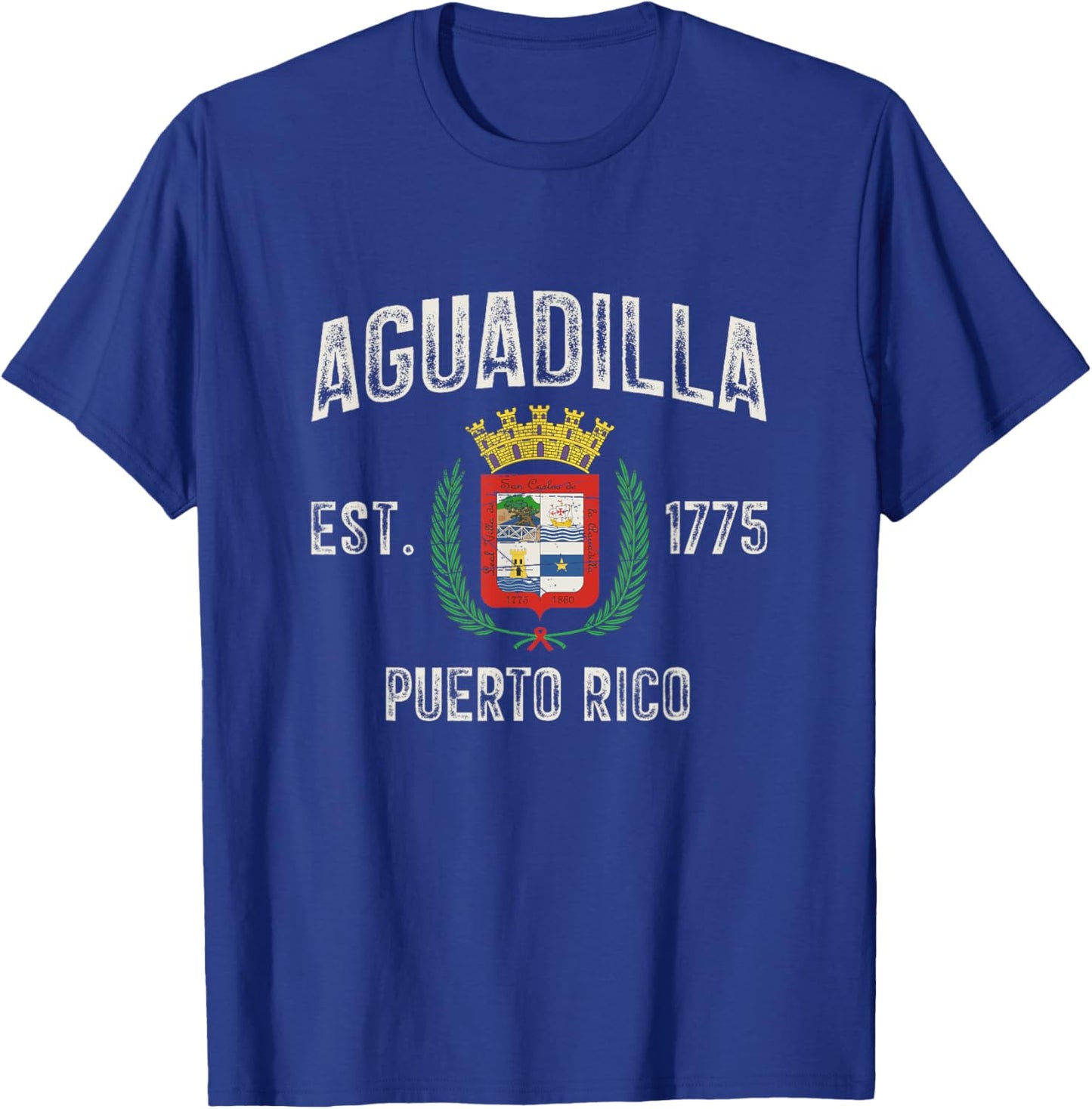 Aguadilla City In Puerto Rico Est 1775, Aguadilla Armorial T-Shirt - T-Shirt | Royal