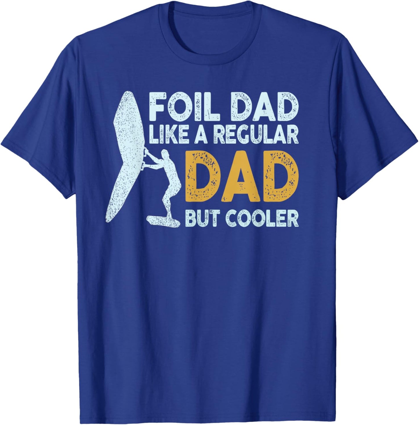 Wing Foiling Equipment for Wing Surfing Foil Dad Wing Foil Wingsurfing Retro -Adults Black Small T-Shirt - T-Shirt | Royal