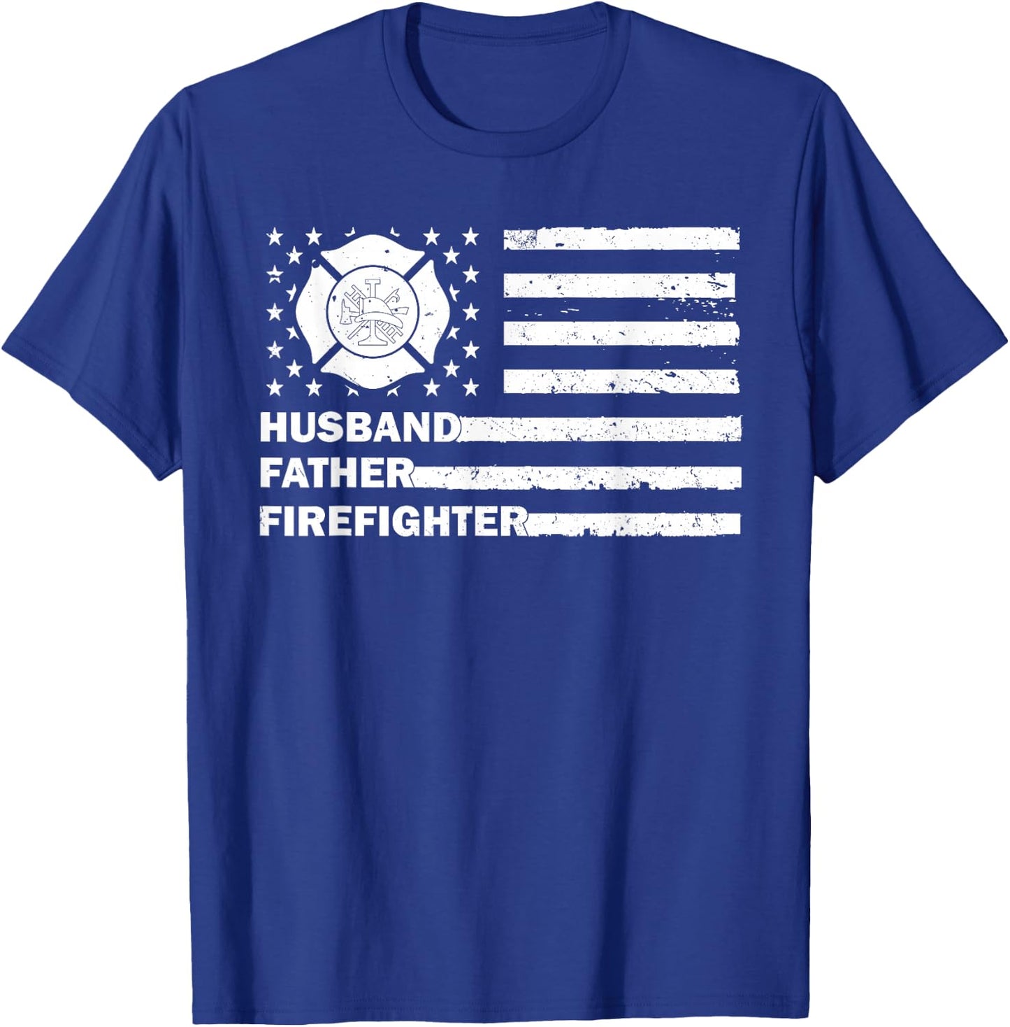 Firefighter Art For Husband Men Dad Firefighting Firefighter T-Shirt - T-Shirt | Royal