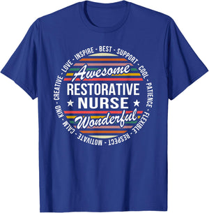 Restorative Nurse Gifts Appreciation Inspire T-Shirt - T-Shirt | Royal