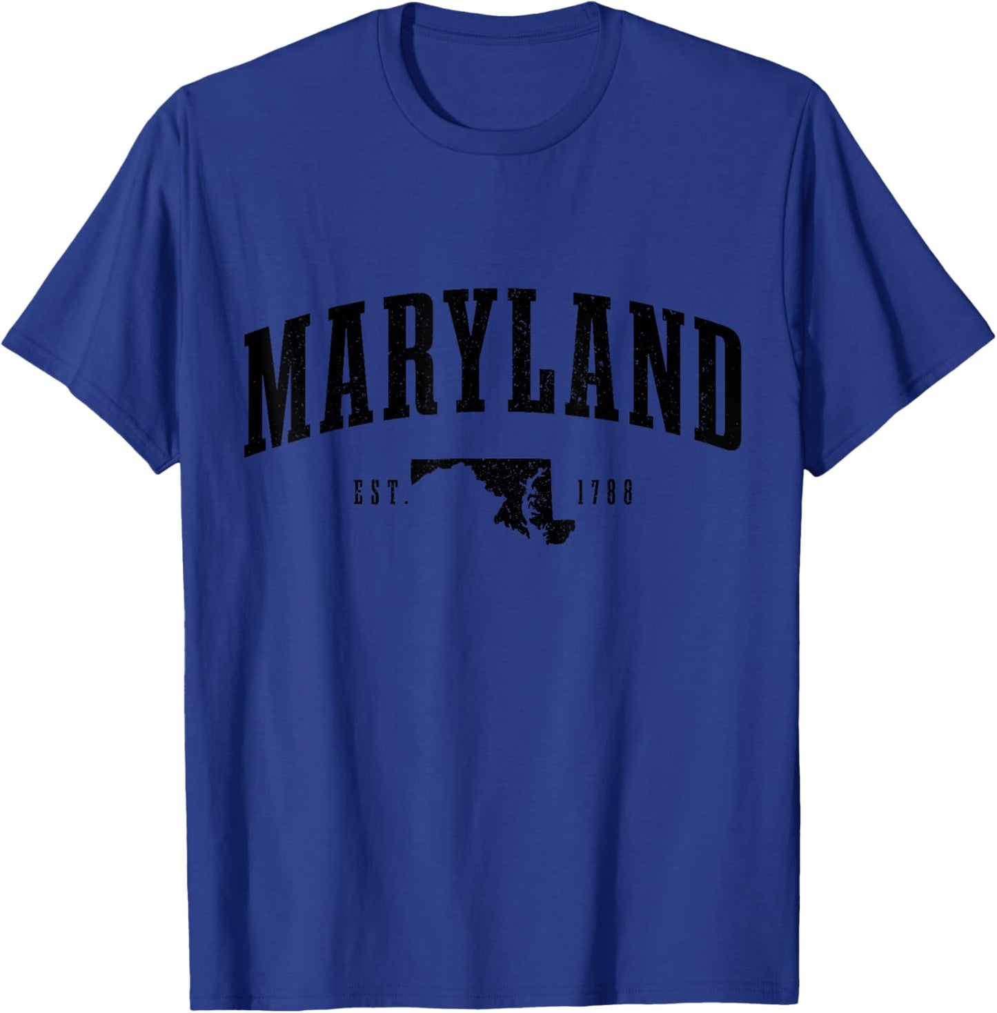 Maryland Vintage Pride State Map T-Shirt - T-Shirt | Royal
