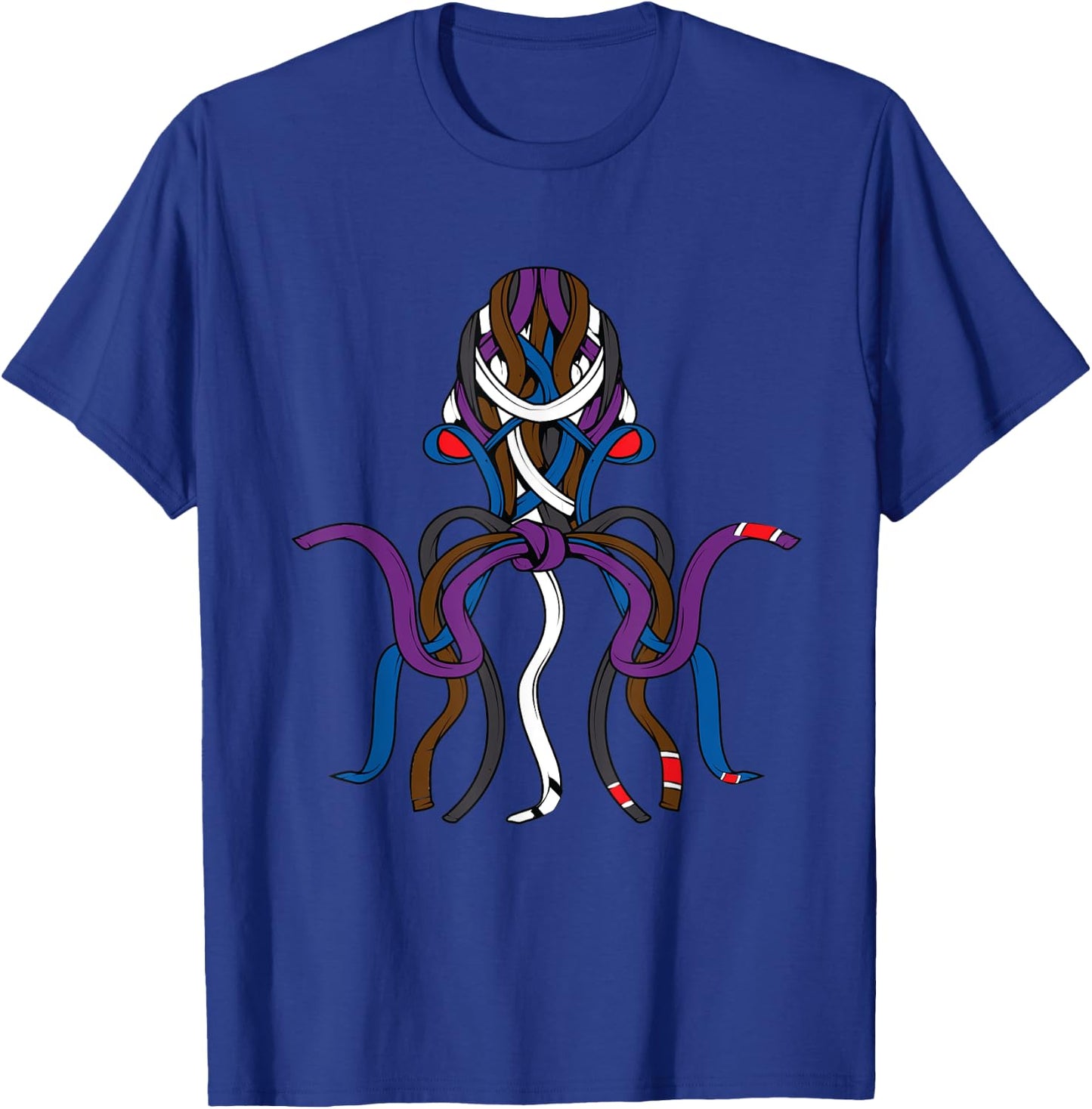 Cool Unique Jiu Jitsu Octopus Belts Brazil JiuJitsu Gift T-Shirt - T-Shirt | Royal