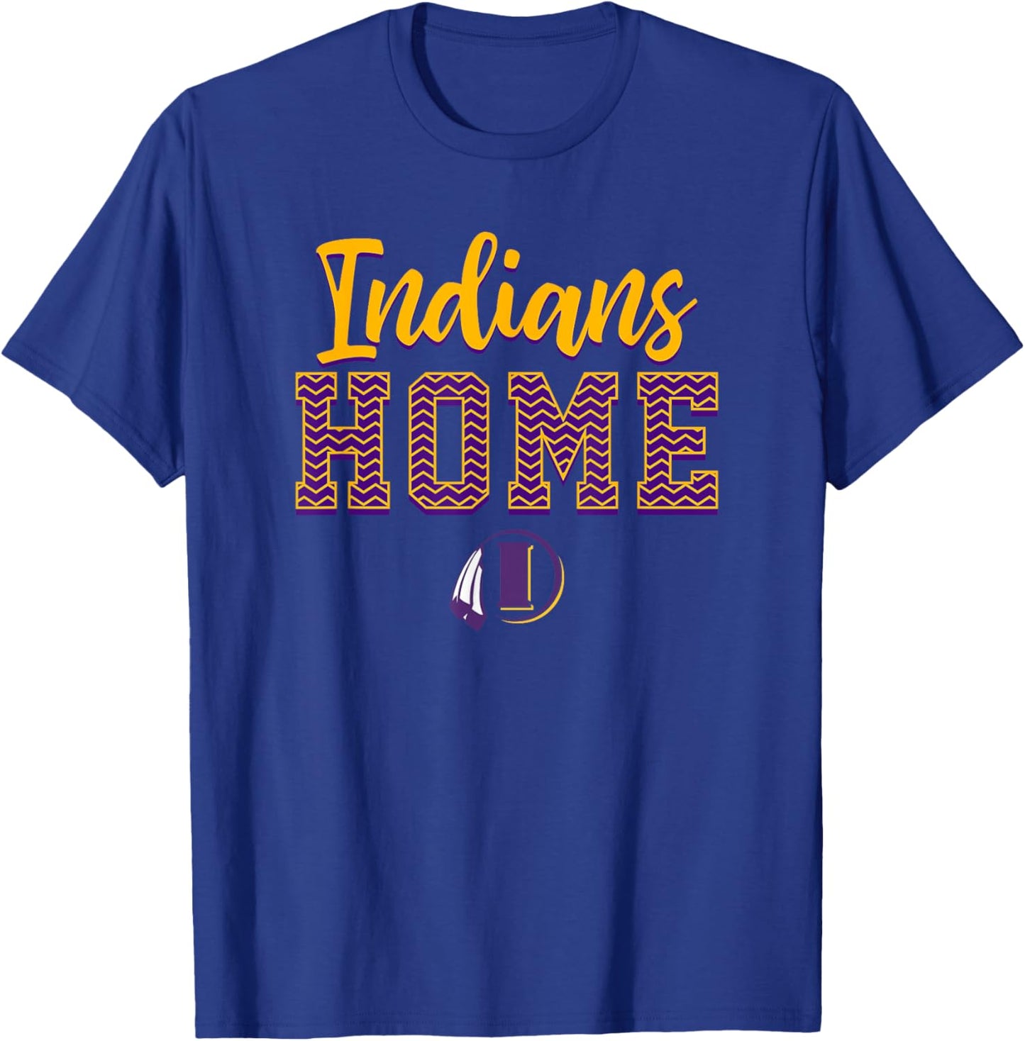 Indianola Indians Logo Home HS T-Shirt - T-Shirt | Royal