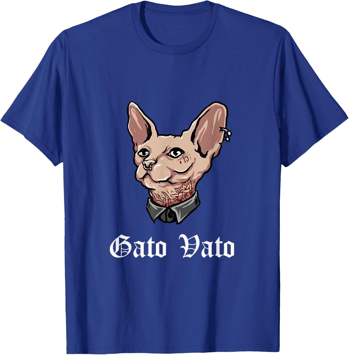 Gato Vato Cholo Gangster Cat T-Shirt - T-Shirt | Royal