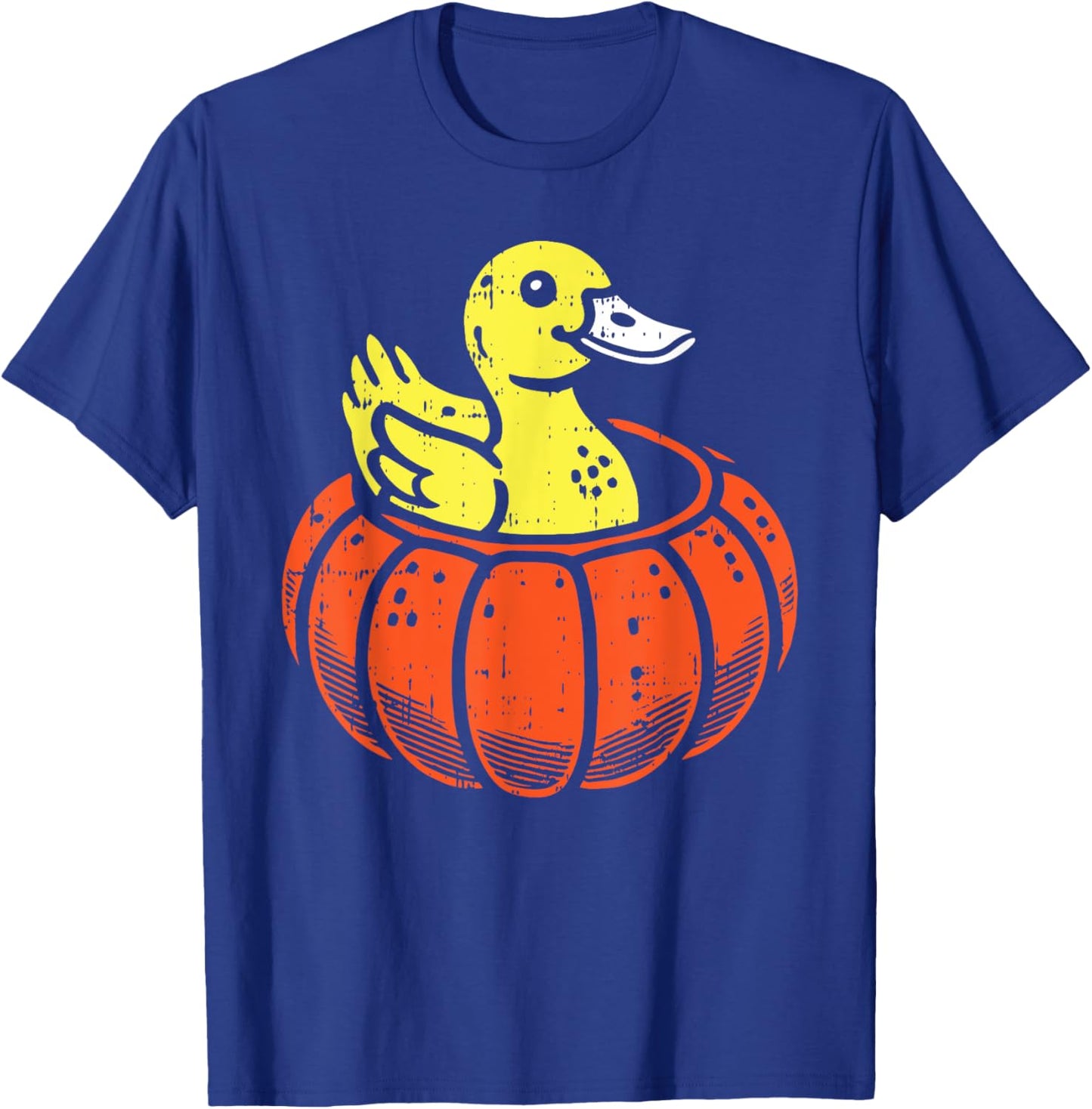 Duck Pumpkin Halloween Funny Animal Men Women Kids T-Shirt - T-Shirt | Royal