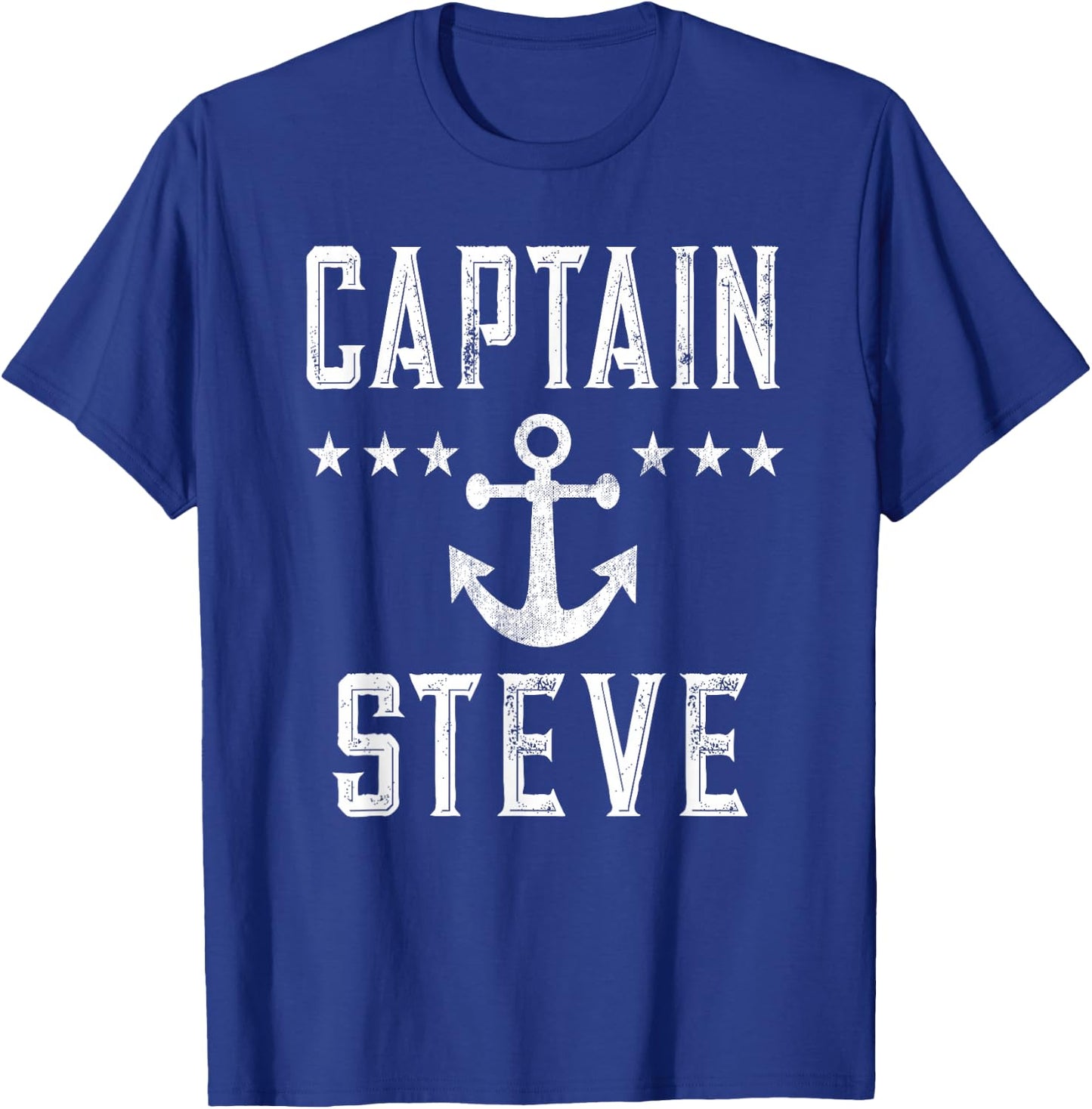 Captain Steve - Personalized Name Boating T-Shirt - T-Shirt | Royal