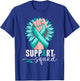 Support Squad Cervical Cancer Awareness Teal & White Ribbon T-Shirt - T-Shirt | Royal