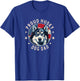 Proud Husky Dad American Flag Patriotic Husky Dad T-Shirt - T-Shirt | Royal