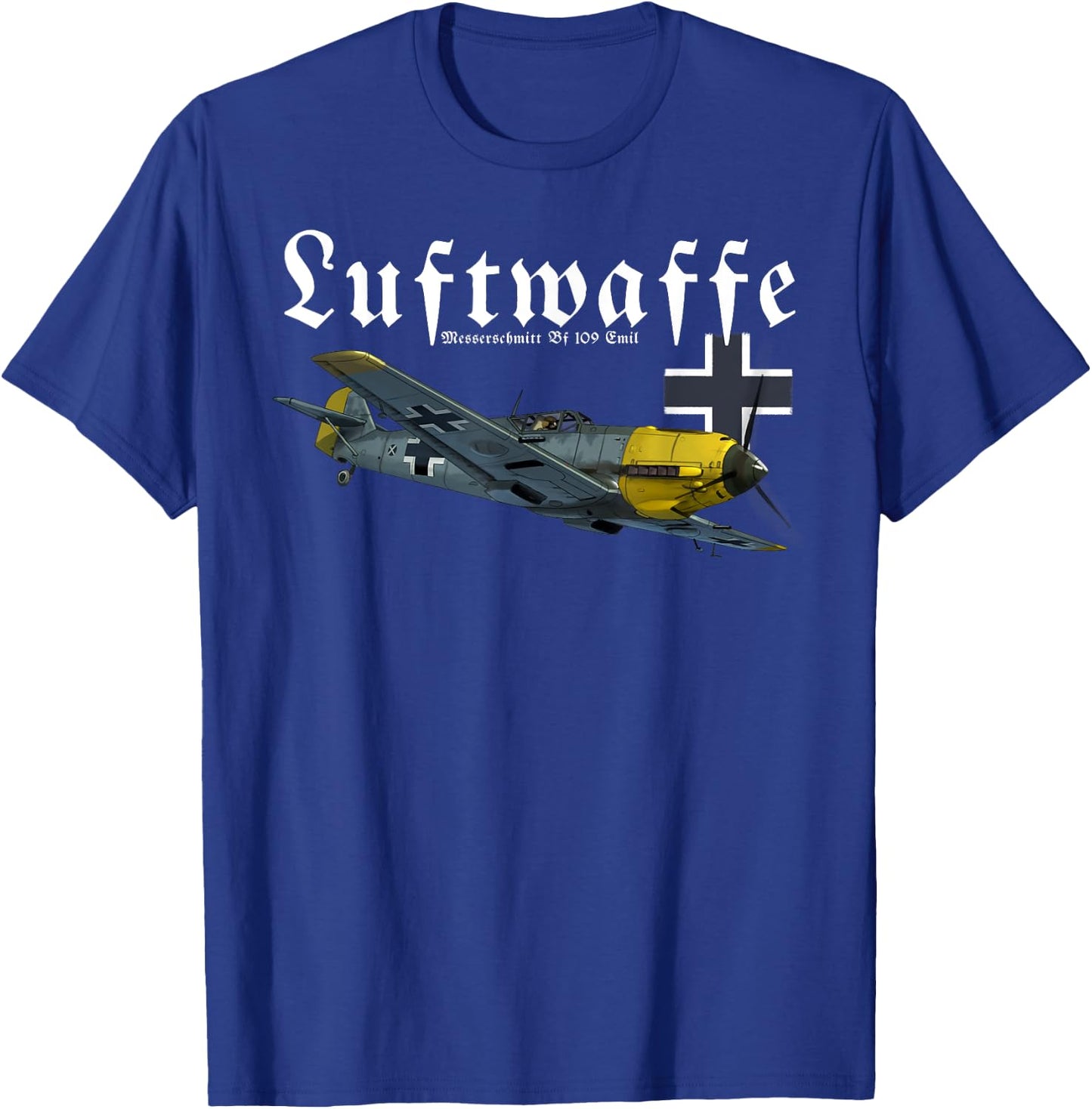 German Warbird I Messerschmitt BF-109 I WW2 Airplanes T-Shirt - T-Shirt | Royal