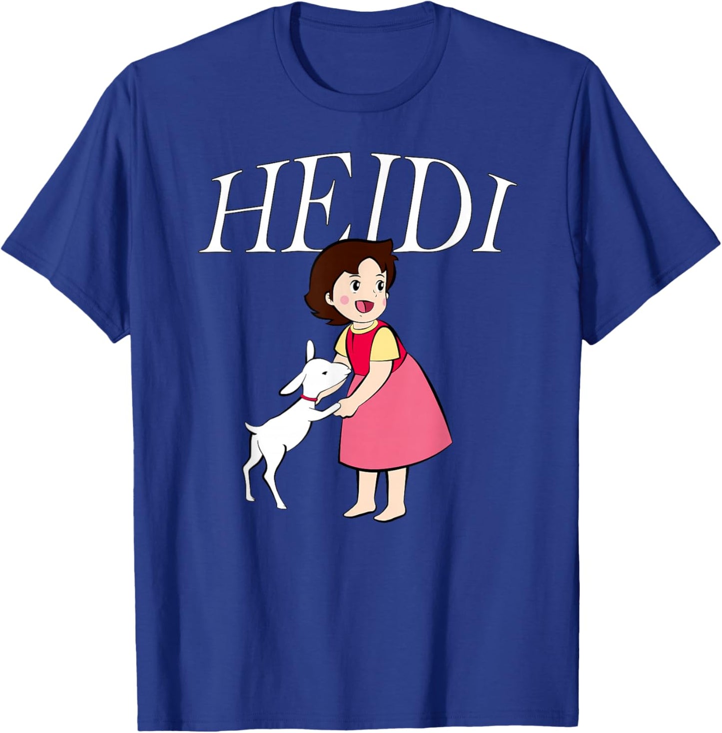Heidi with Goat Cute Cartoon TV Series with Logo T-Shirt - T-Shirt | Royal