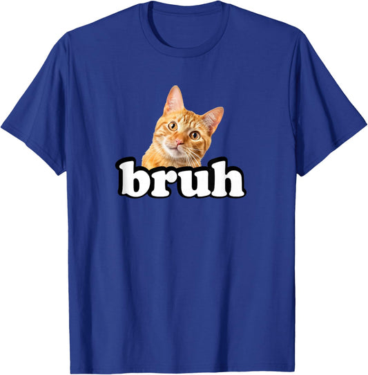 Cute Kids & Bruh Orange Tabby Cat Lover T-Shirt - T-Shirt | Royal