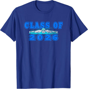 Class of 2026 Senior Swimmer Swimming Team Artwork Blue T-Shirt - T-Shirt | Royal