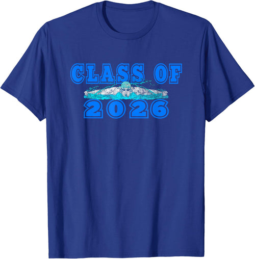 Class of 2026 Senior Swimmer Swimming Team Artwork Blue