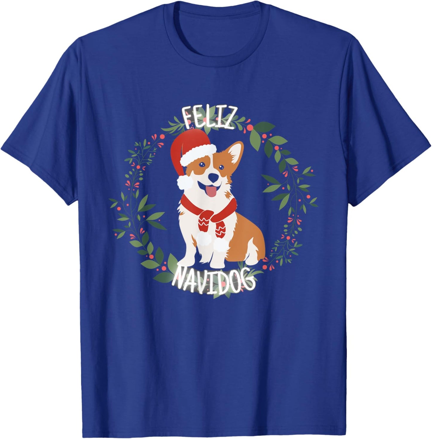 Feliz Navidog Corgi Christmas Dog Lover Funny T-Shirt - T-Shirt | Royal