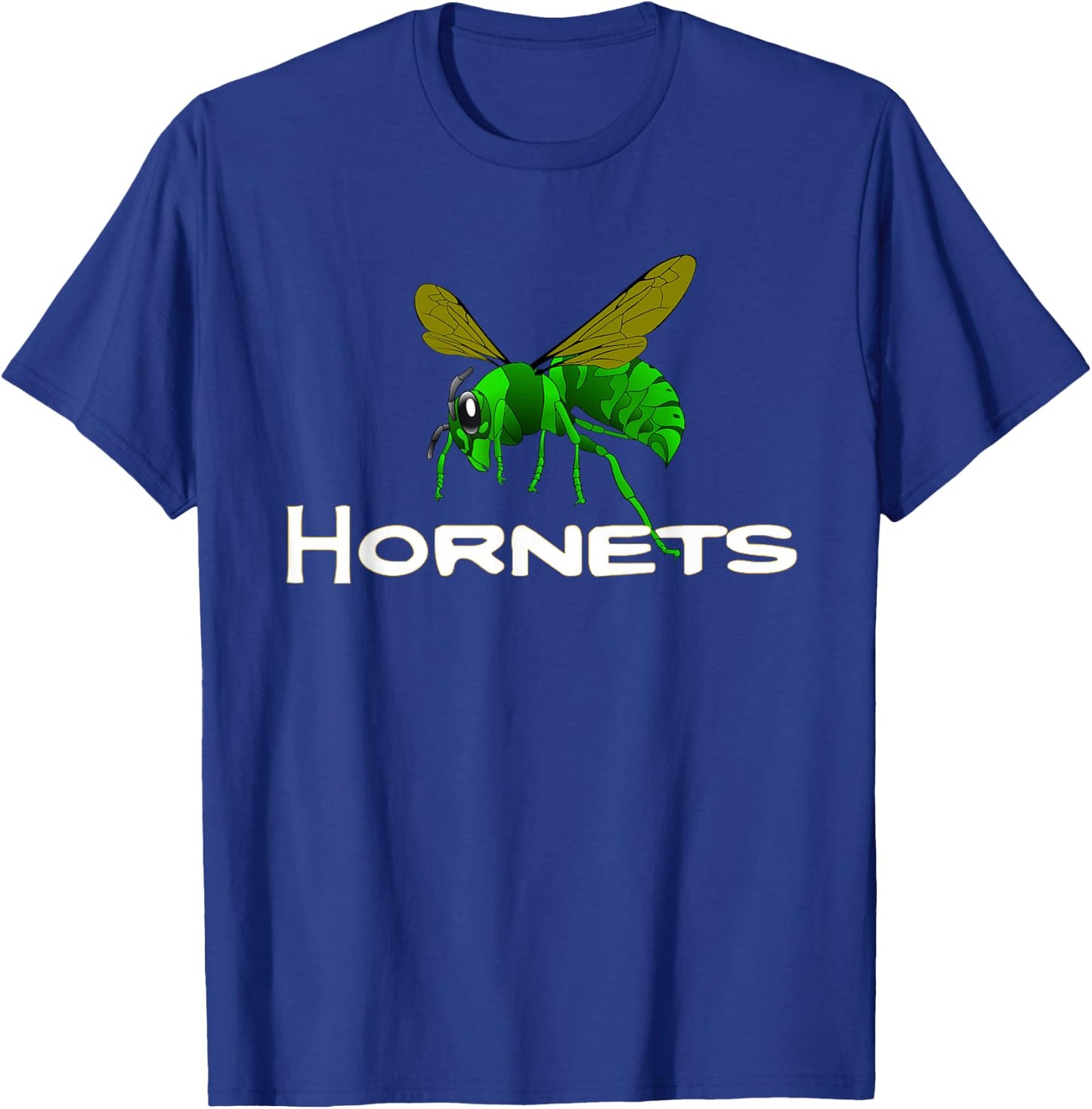 Go Green Hornets Football Baseball Basketball Cheer Team Fan T-Shirt - T-Shirt | Royal