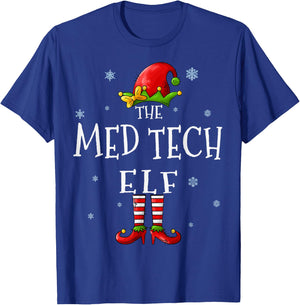 The Med Tech Elf Squad Funny Xmas Groupe Matching Christmas T-Shirt - T-Shirt | Royal
