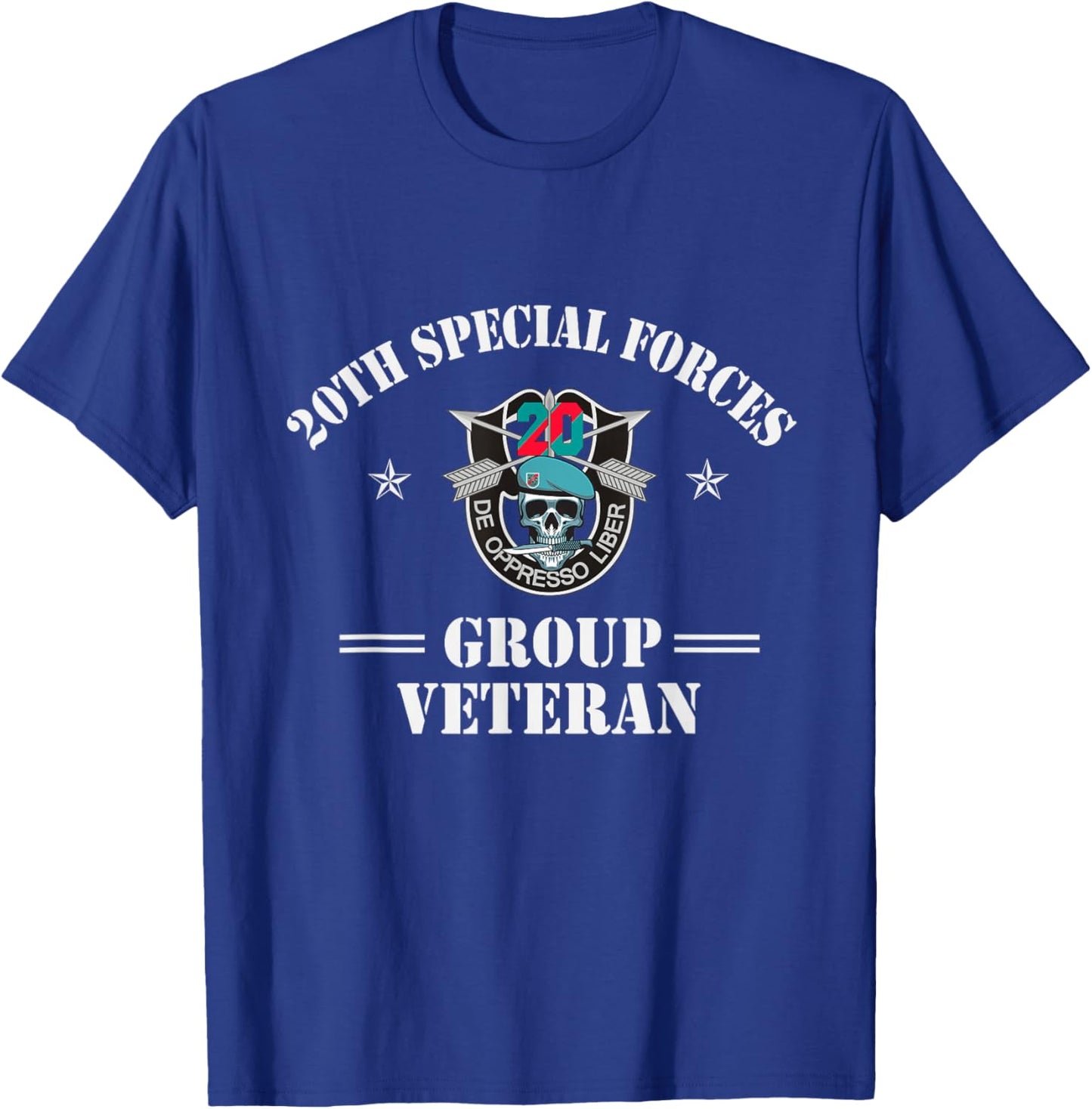 20th Special Forces Group Veteran 20th SFG 4th of July T-Shirt - T-Shirt | Royal