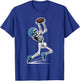 Skeleton Football Halloween Men Boys Women Football Fan T-Shirt - T-Shirt | Royal
