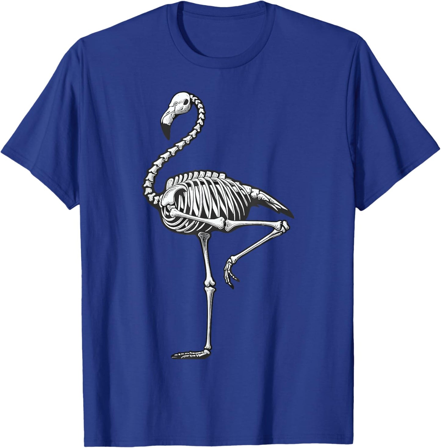 Skeleton Flamingo Halloween T-Shirt - T-Shirt | Royal