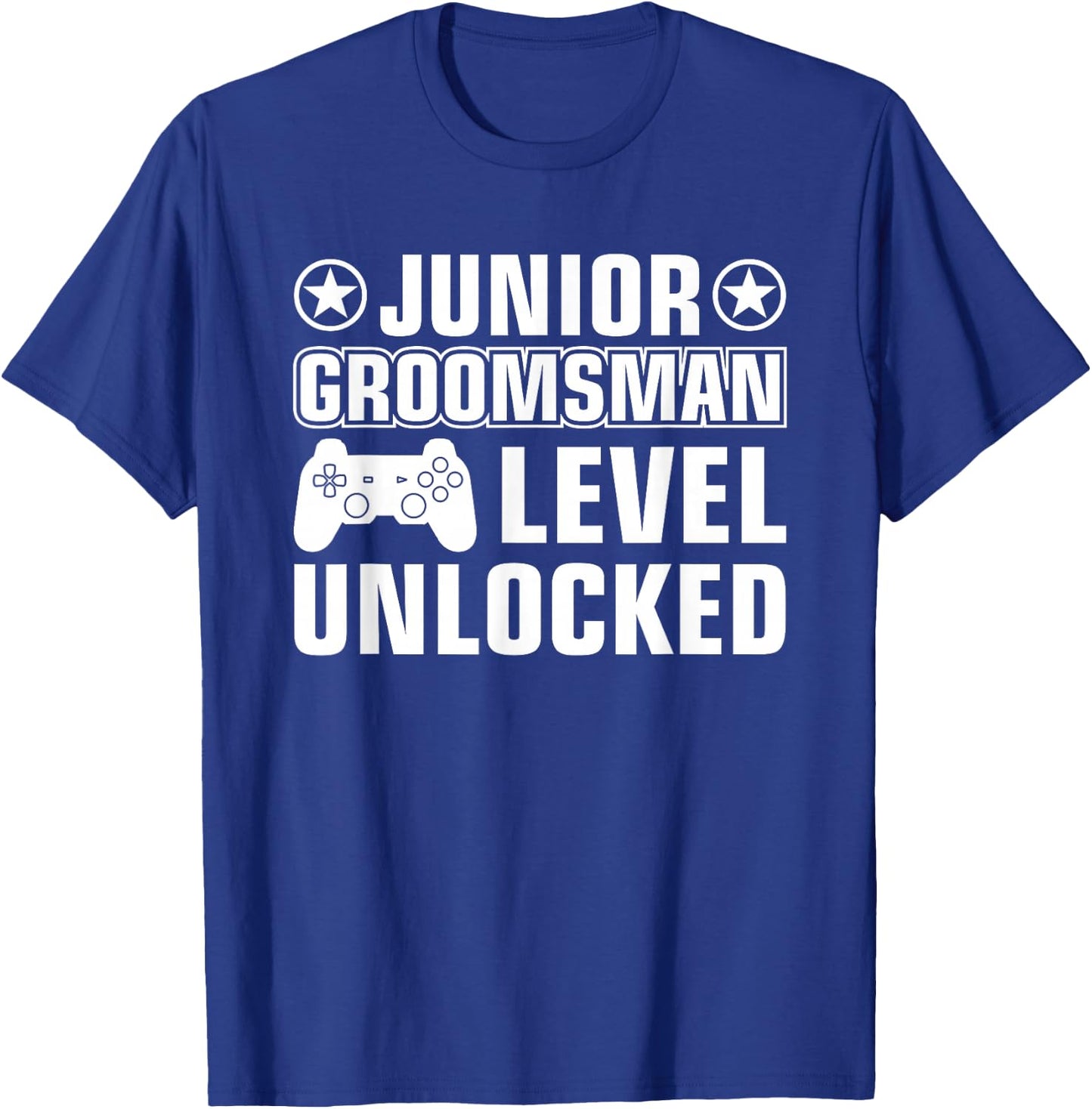 Junior Groomsman Gaming Video Gamer Wedding Party Rehearsal T-Shirt - T-Shirt | Royal