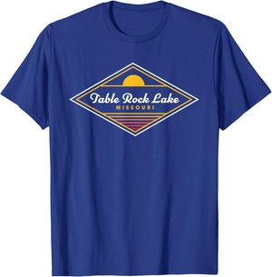 Table Rock Lake Missouri Retro Sunset Camping T-Shirt - T-Shirt | Royal