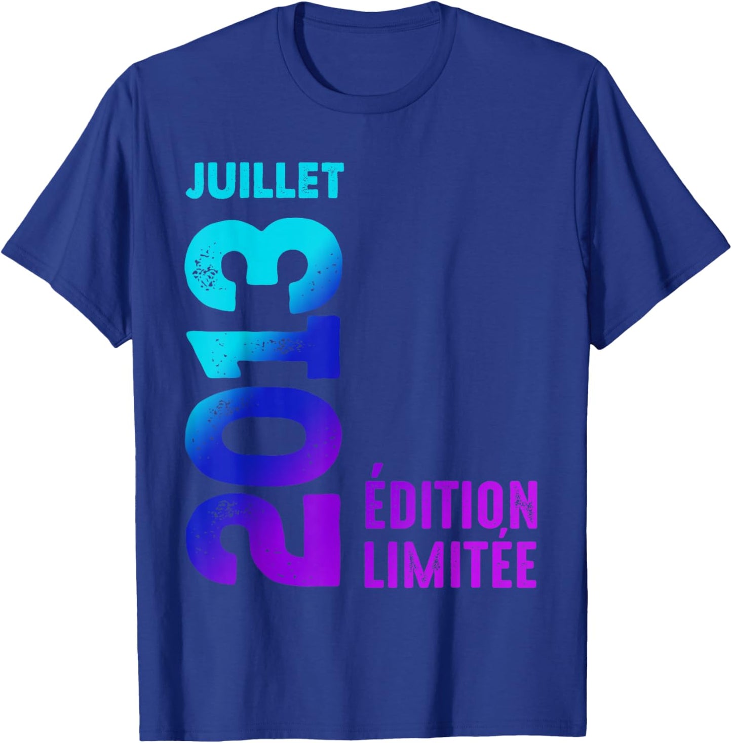 Limited Edition 2013 July 2013 Retro Year 2013 , Black, S T-Shirt - T-Shirt | Royal
