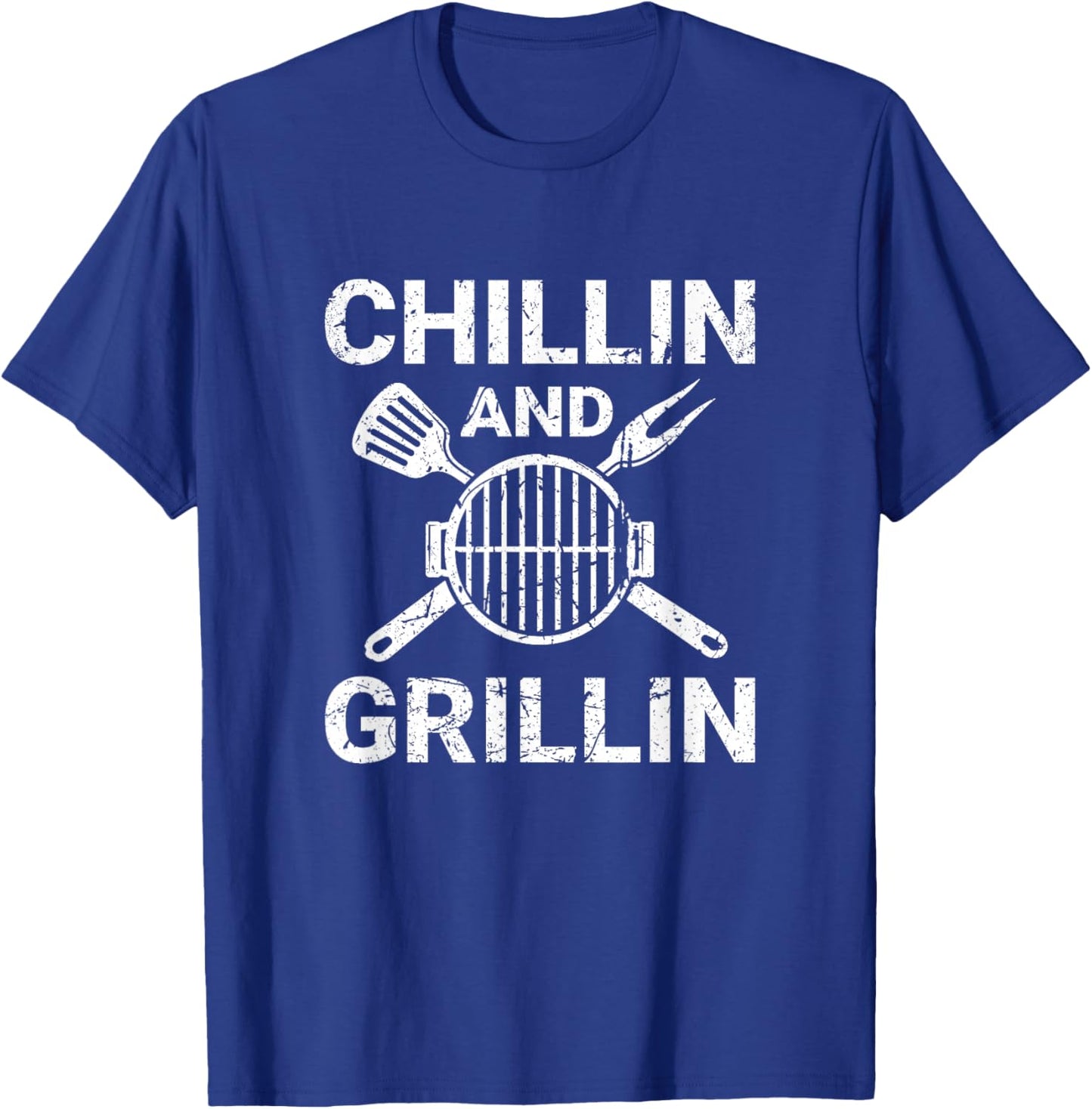 Vintage Chilling and Grilling Cookout BBQ T-Shirt - T-Shirt | Royal