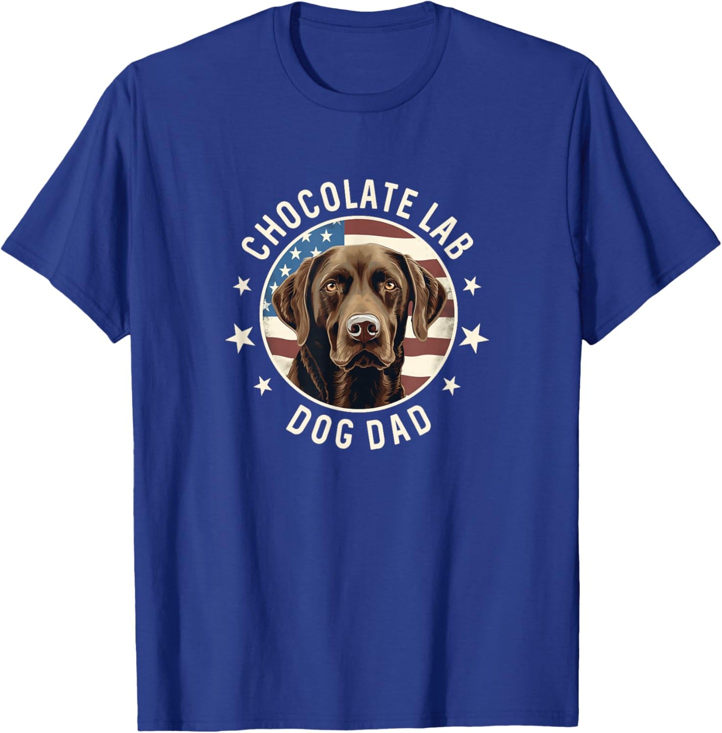 Chocolate Lab Gifts Men Chocolate Labrador Retriever Dog Dad T-Shirt - T-Shirt | Royal