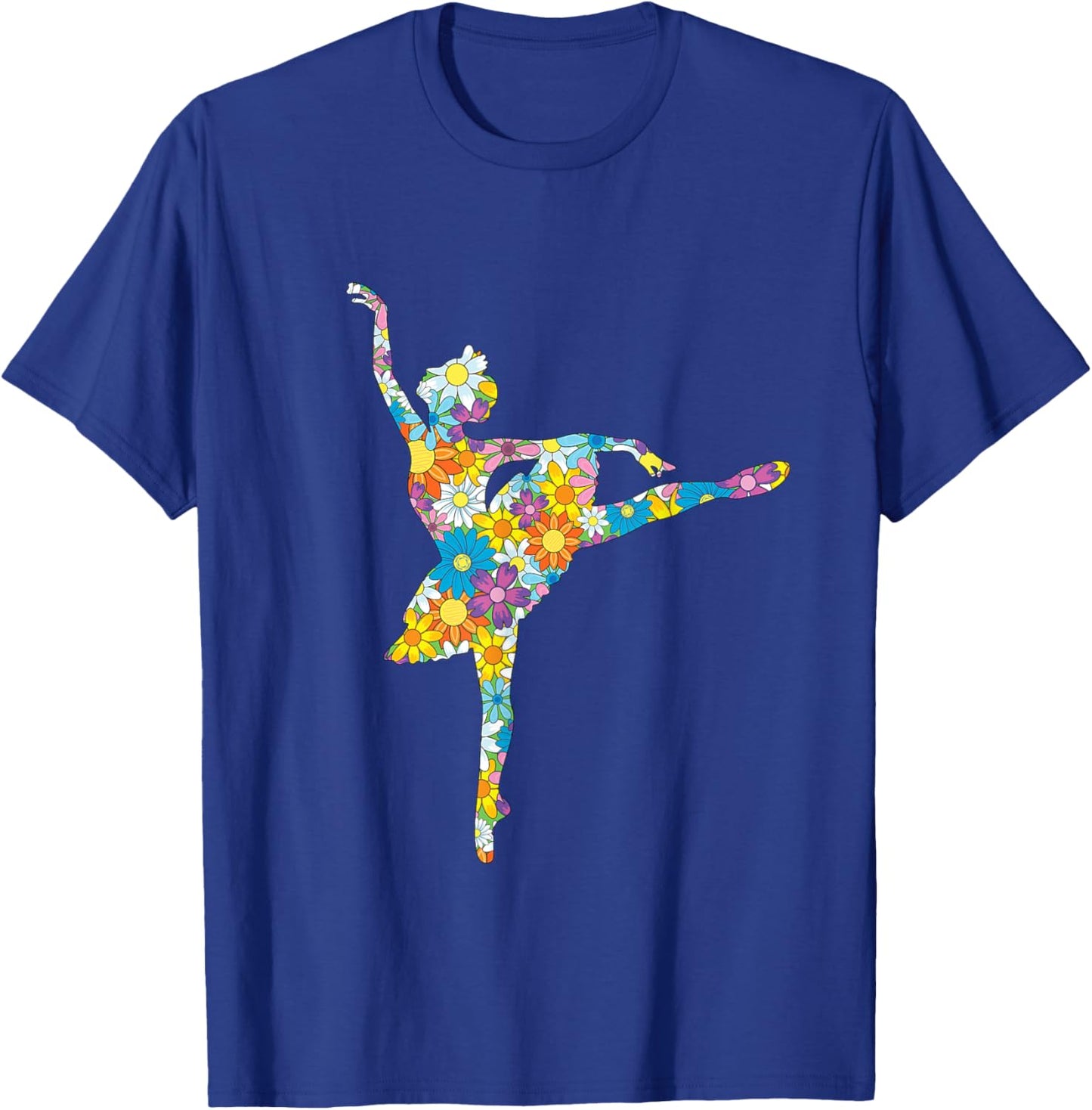 Colorful Flower Ballet Teacher Ballerina Choreographer Girl T-Shirt - T-Shirt | Royal