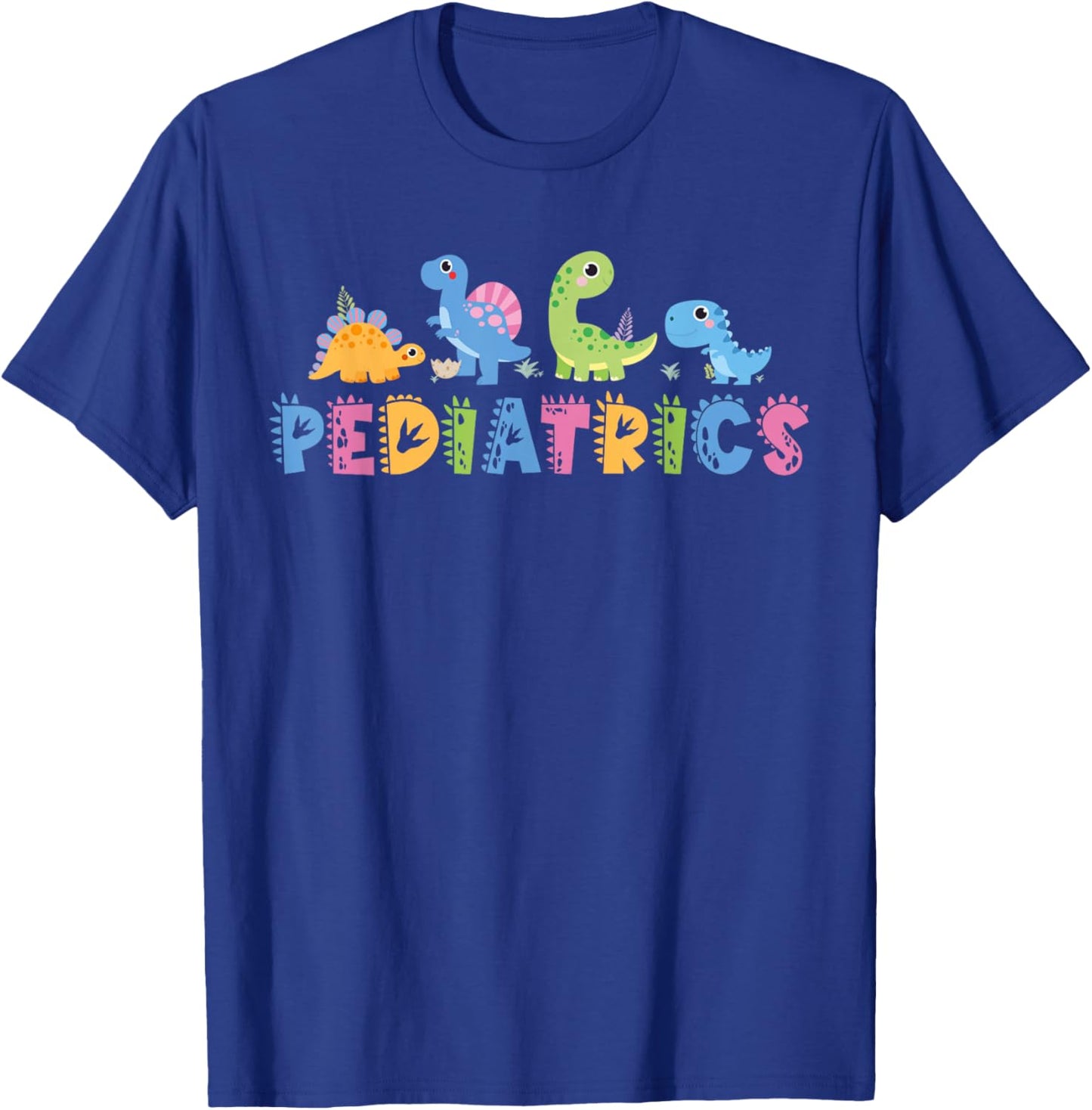 Pediatrics Pediatric Squad Nurse Dinosaur Cute Peds Animal T-Shirt - T-Shirt | Royal