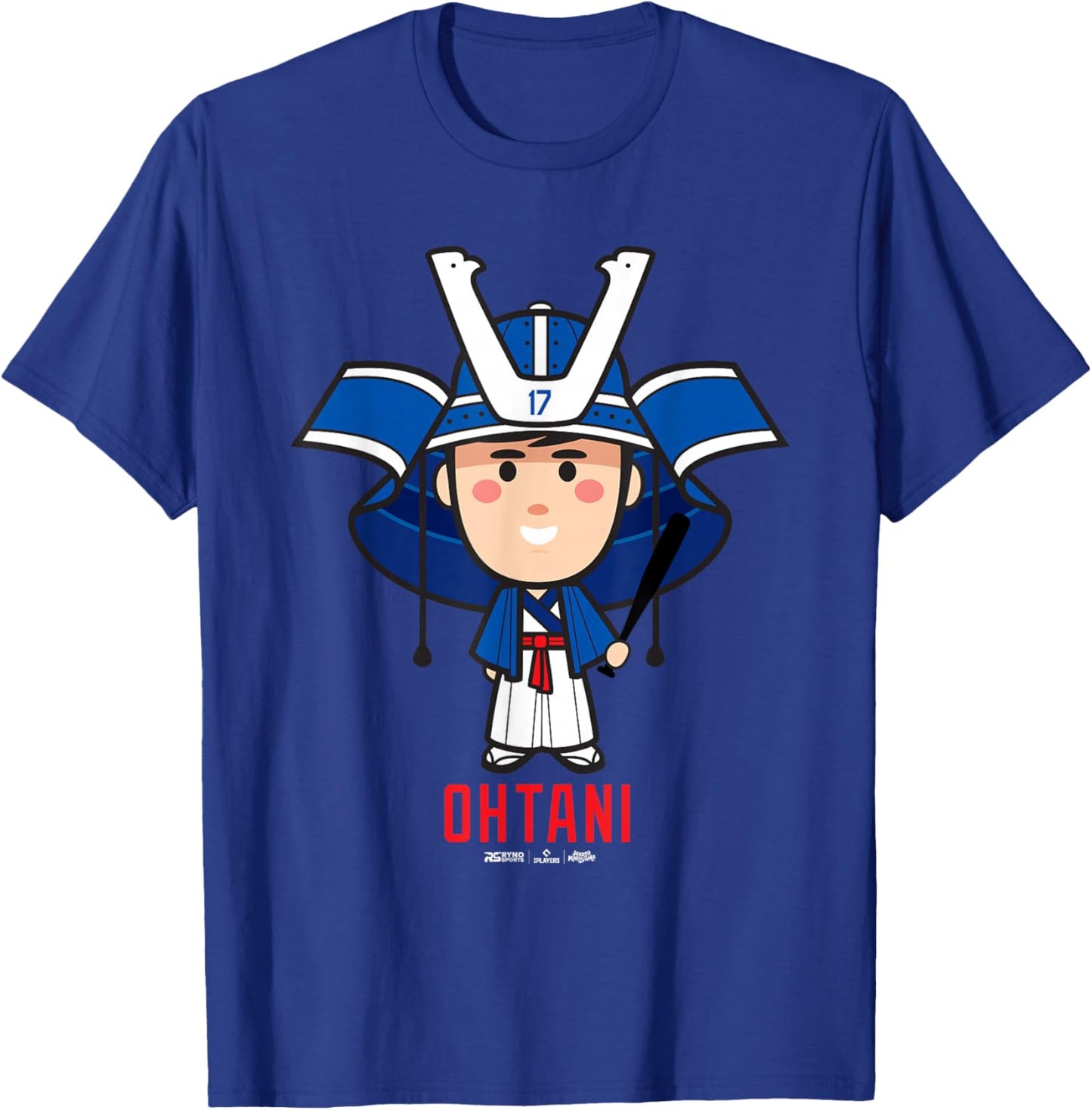 Shohei Ohtani Los Angeles Baseball Samurai (English) MLBPA T-Shirt - T-Shirt | Royal