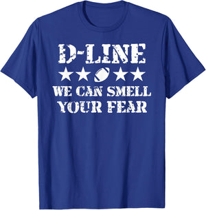 D-Line Smell Your Fear American Football Defensive Lineman T-Shirt - T-Shirt | Royal