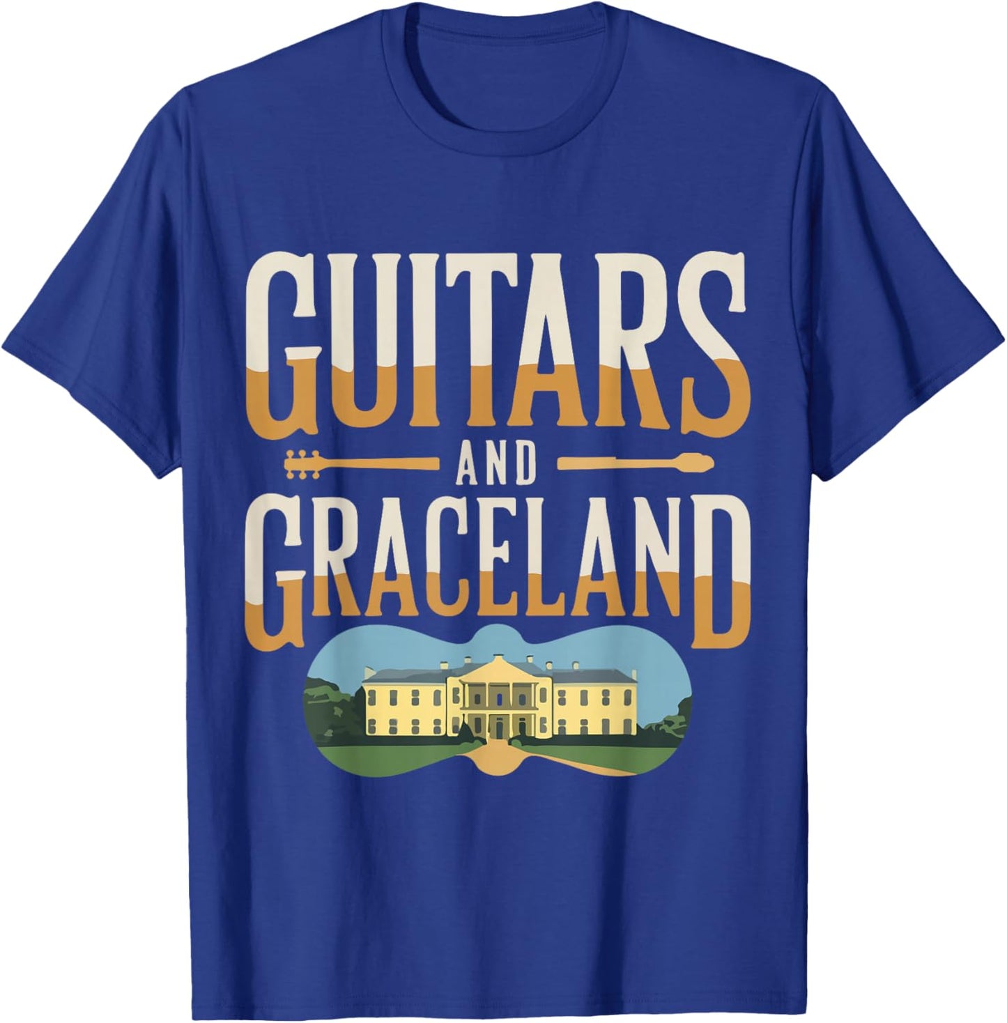 Memphis Guitar Graceland of Tennessee T-Shirt - T-Shirt | Royal