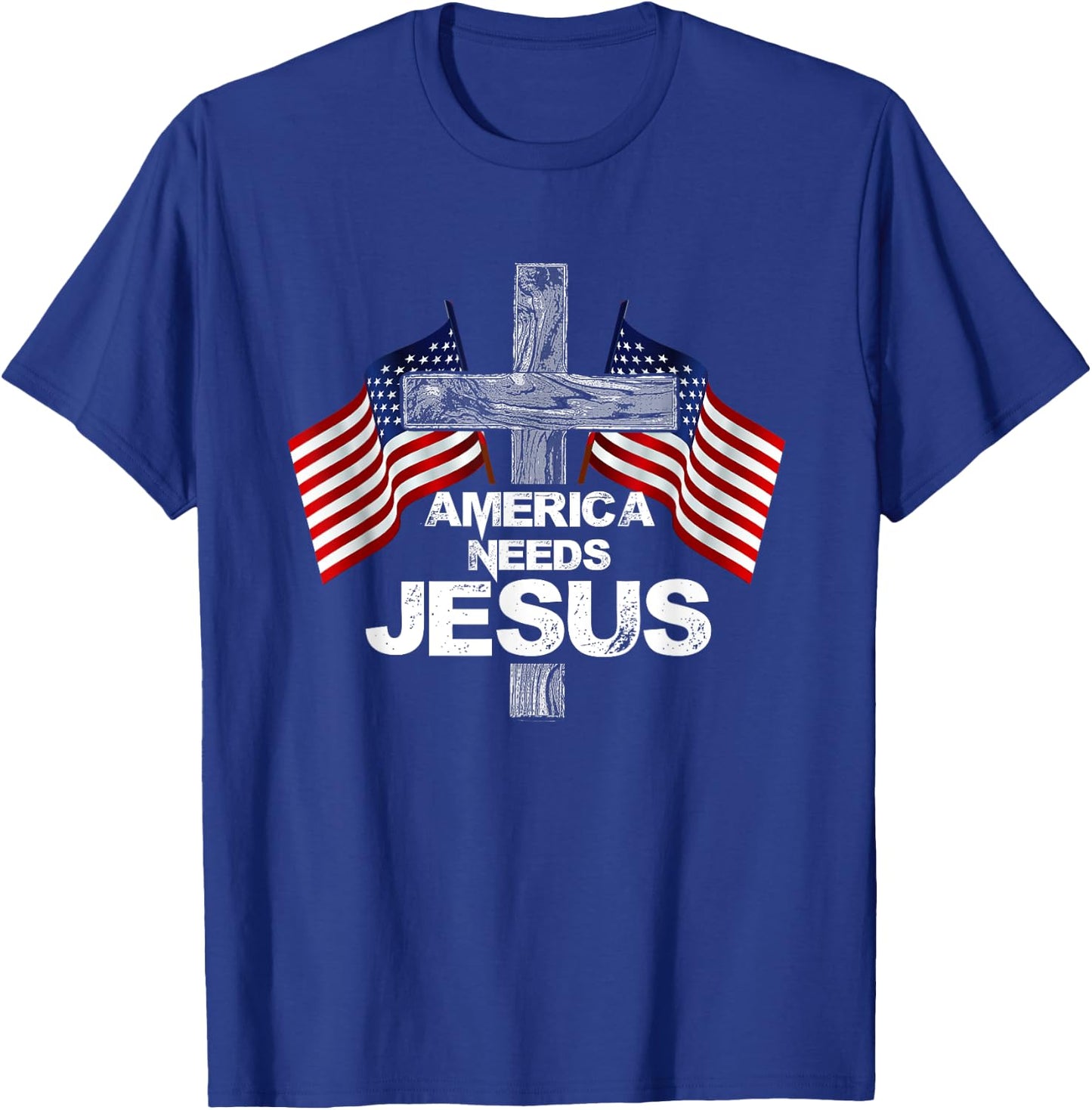 America Needs Jesus Gifts for Christmas T-Shirt - T-Shirt | Royal