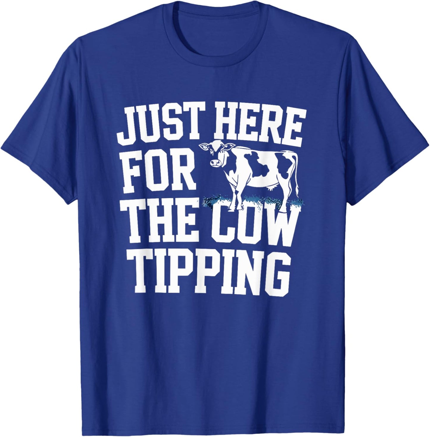 Funny Cow Tipping Joke Country Life Prank T-Shirt - T-Shirt | Royal
