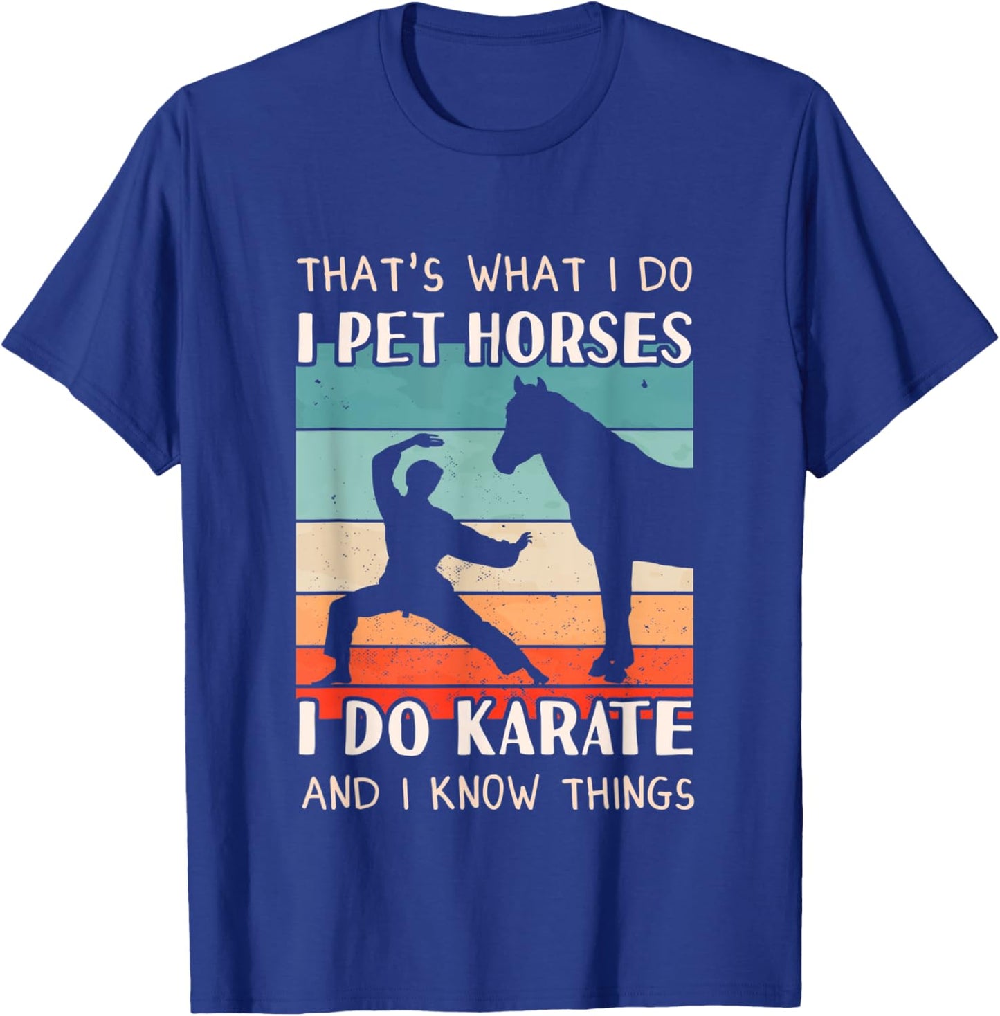 Karate Outfit - Horse Breeder Design Men Karate T-Shirt - T-Shirt | Royal