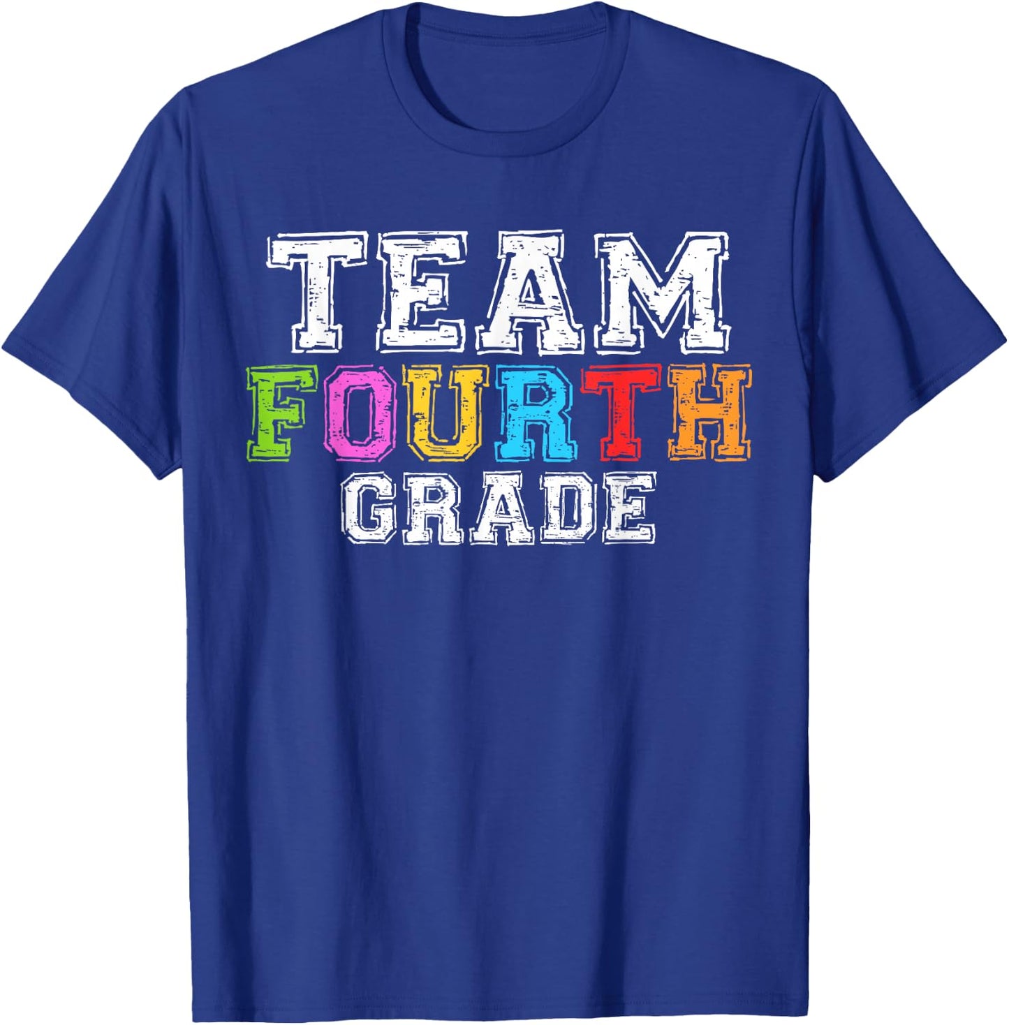 Team Fourth Grade Shirt 4th Grade Boy Girl Student Teacher T-Shirt - T-Shirt | Royal