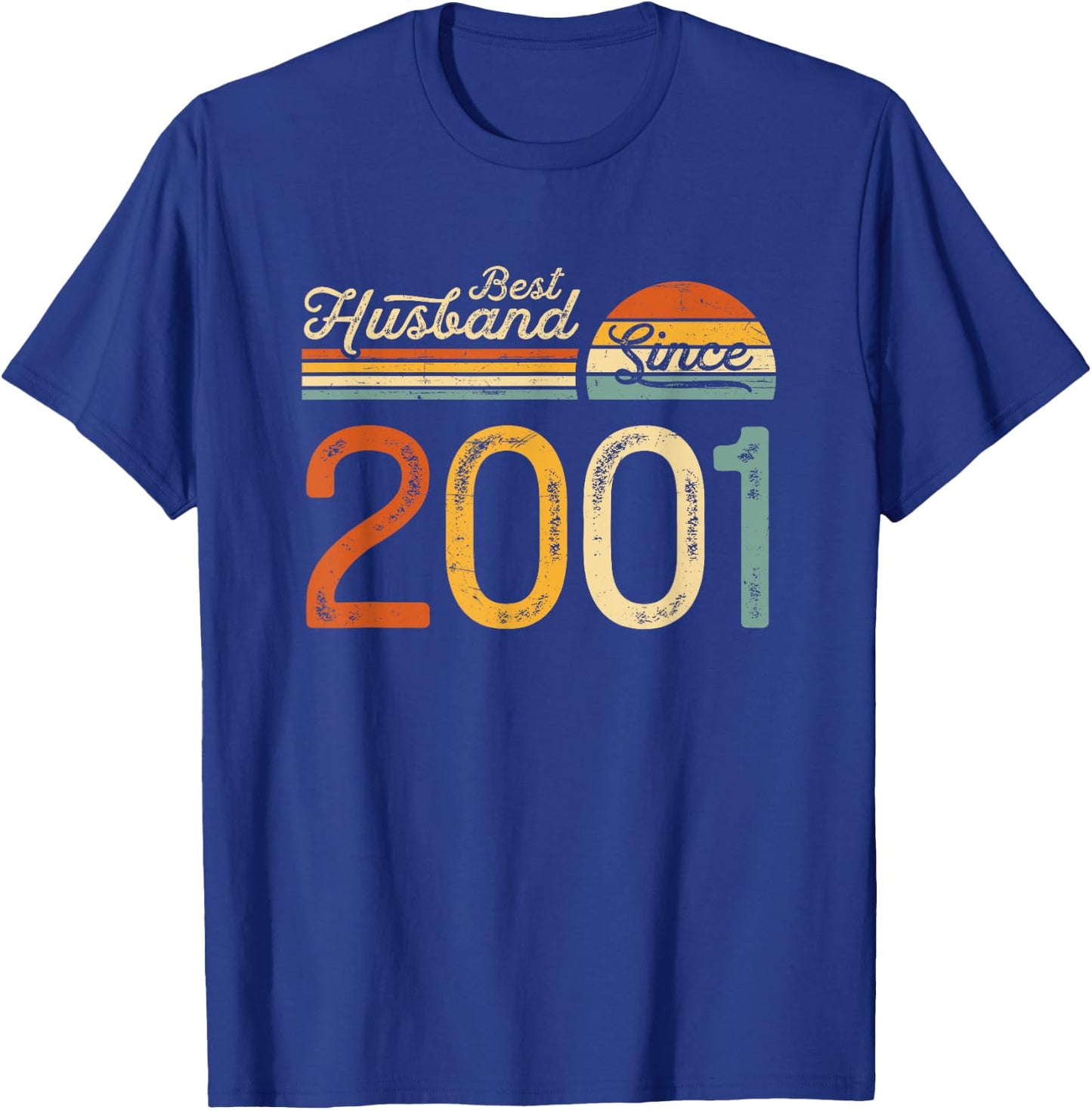 24th wedding anniversary 24 years - Best Husband Since 2001 T-Shirt - T-Shirt | Royal