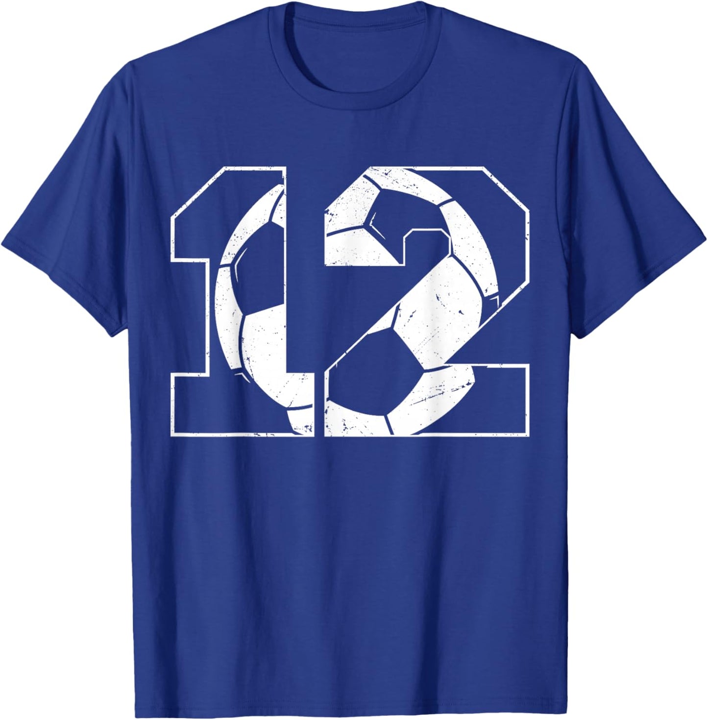 12th Birthday Boy Soccer Player Football 12 Years Old T-Shirt - T-Shirt | Royal