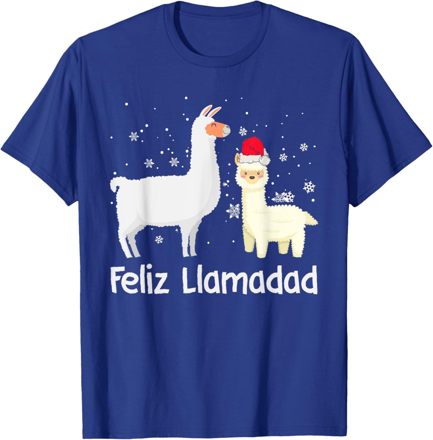 Fleece Navidad Feliz Llamadad LLama Christmas Navidad T-Shirt - T-Shirt | Royal