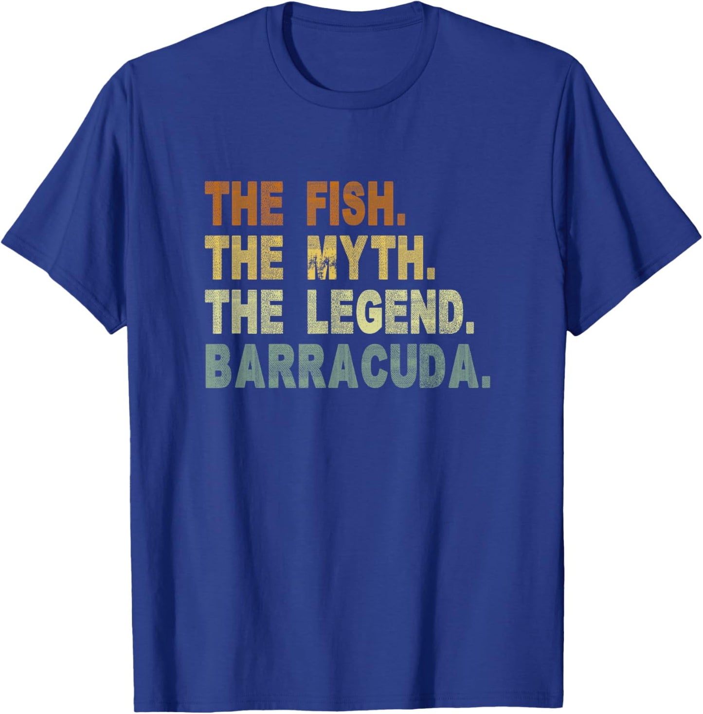 Vintage Fishing for Barracuda T-Shirt - T-Shirt | Royal