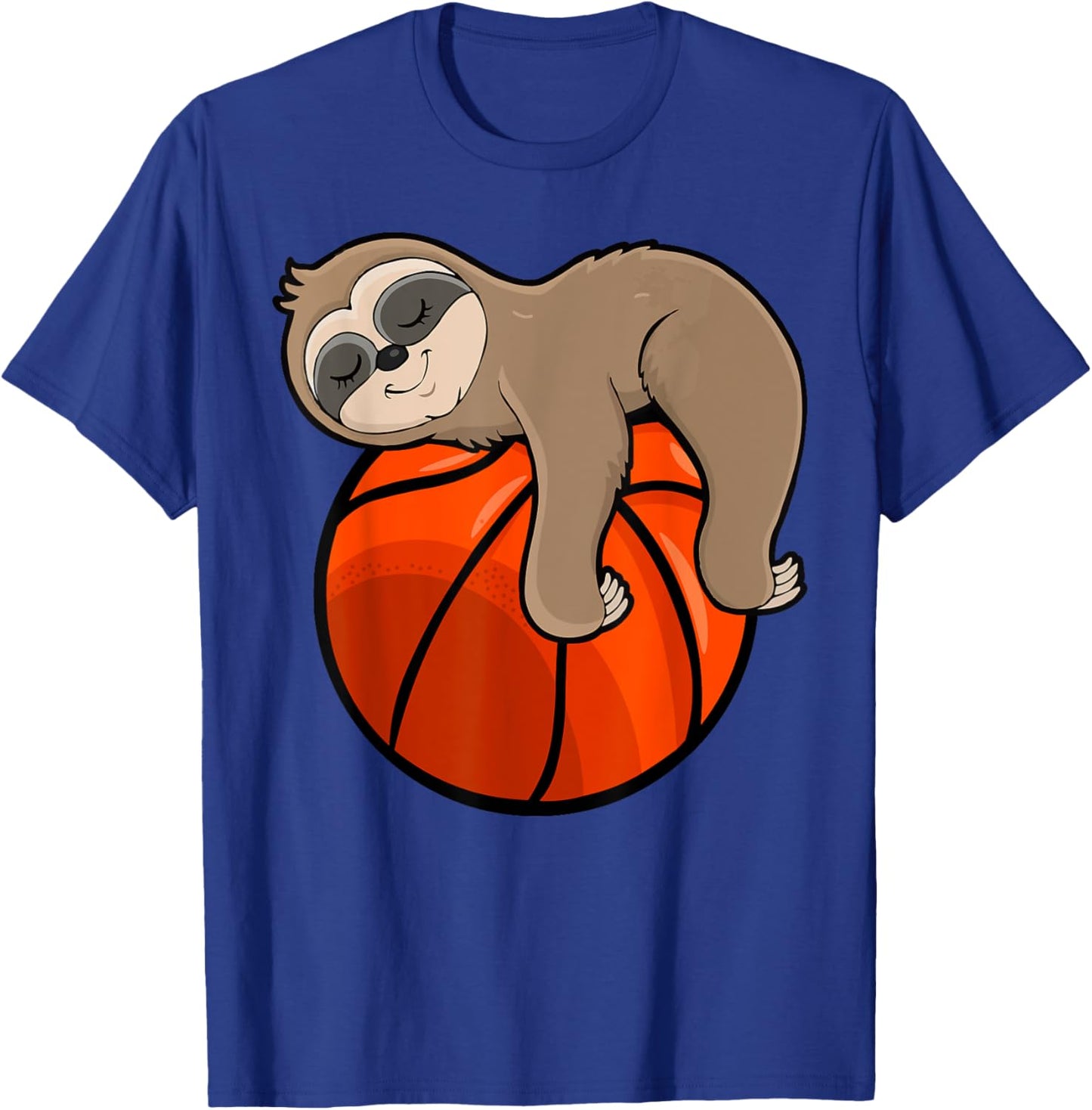 Sleeping Sloth in Basketball Pajamas Nightgown T-Shirt - T-Shirt | Royal