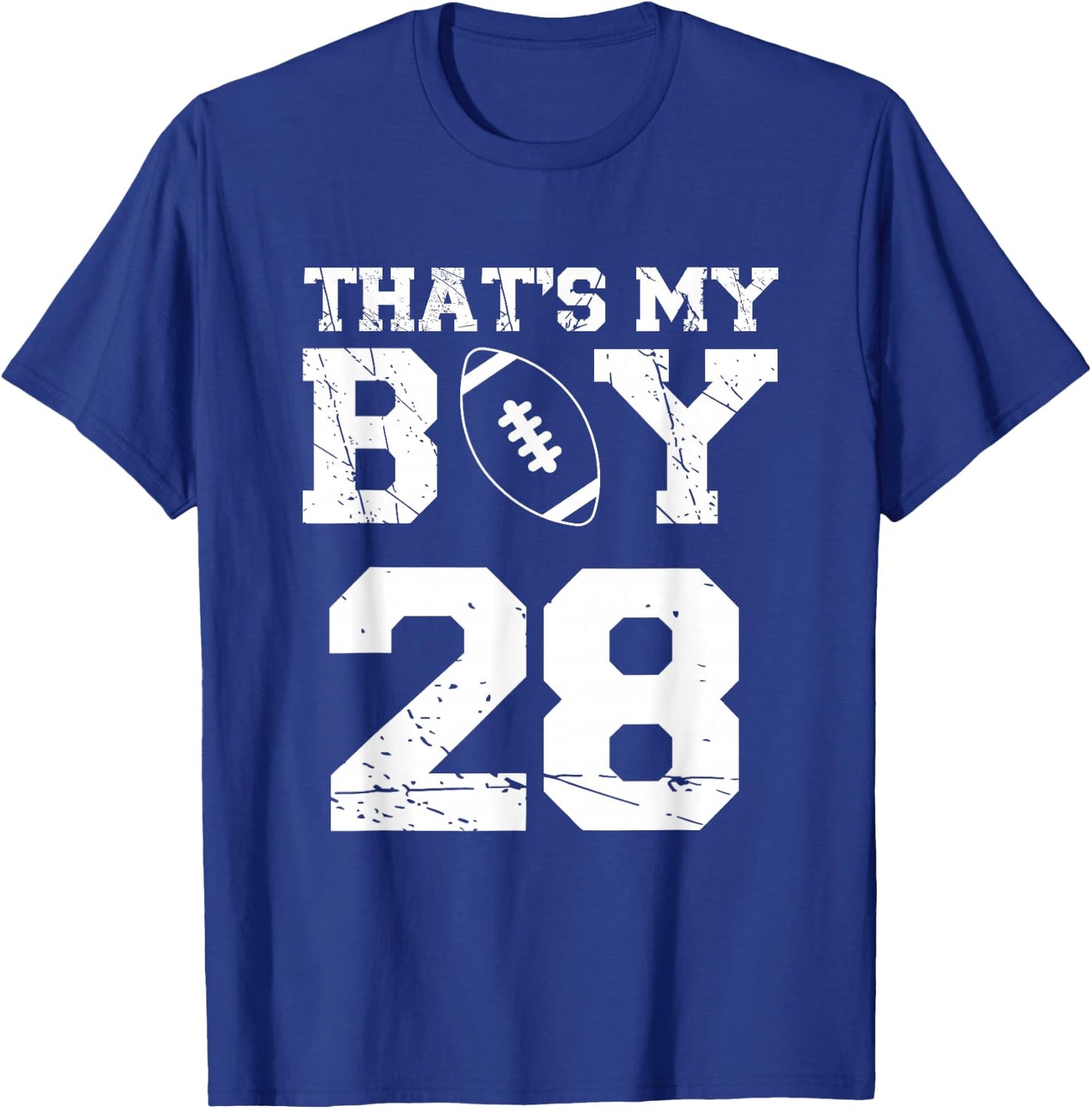 That's My Boy Football Number #28 T-Shirt - T-Shirt | Royal